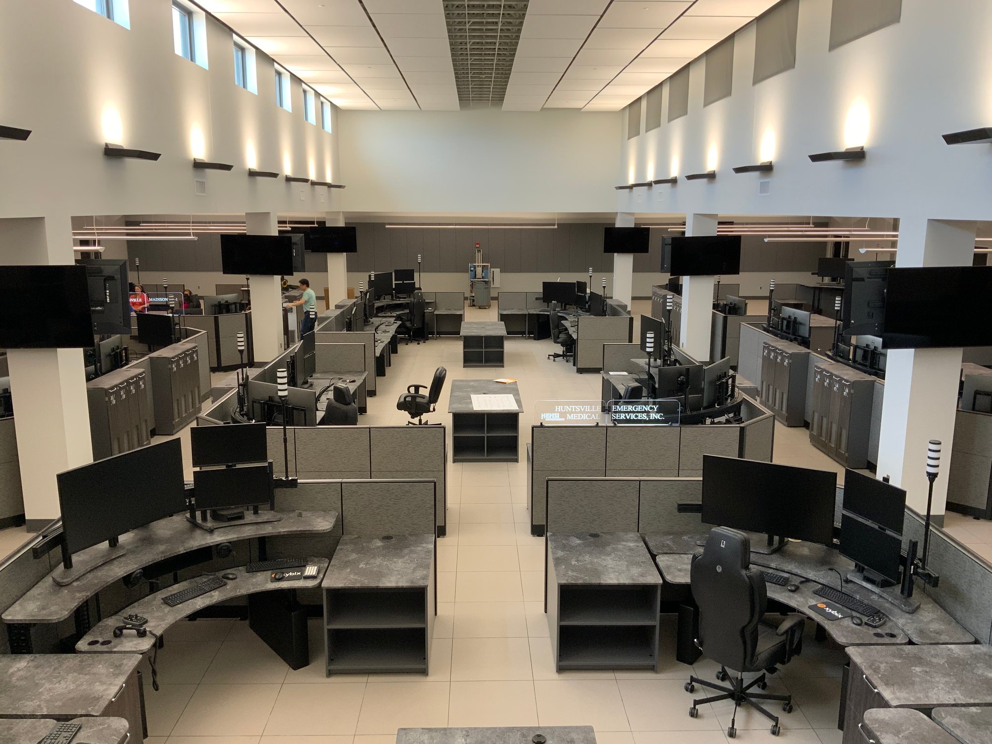 Huntsville Madison County 911 Photos | Xybix Desks for 911 Dispatch